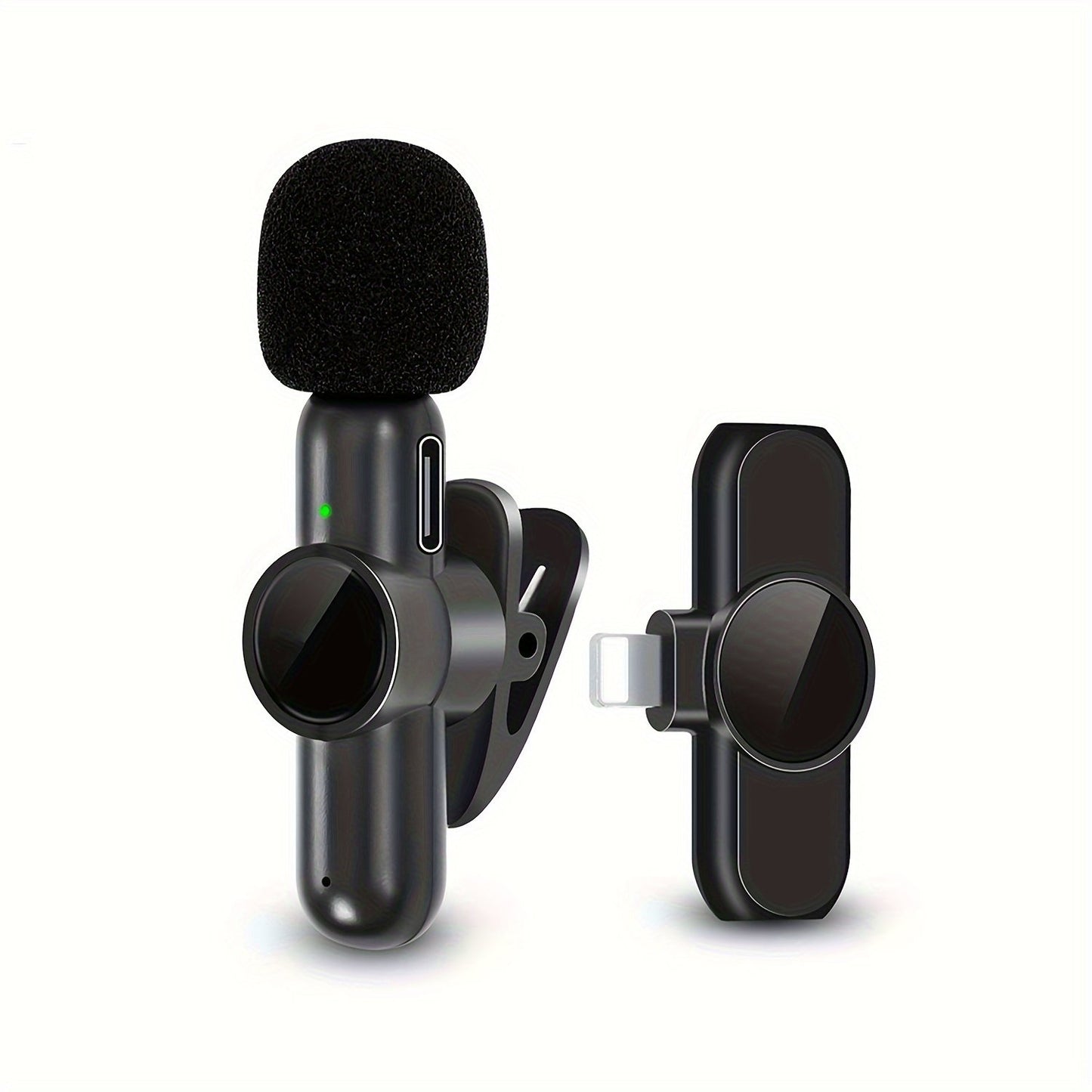 Wireless Lavalier Microphone, Clip Rotatable Wireless Microphone For IPhone For IPad Android USB-C, Cordless Clip-on Microphone, Plug And Play, Audio Video Recording, Live Streaming, Interviews.