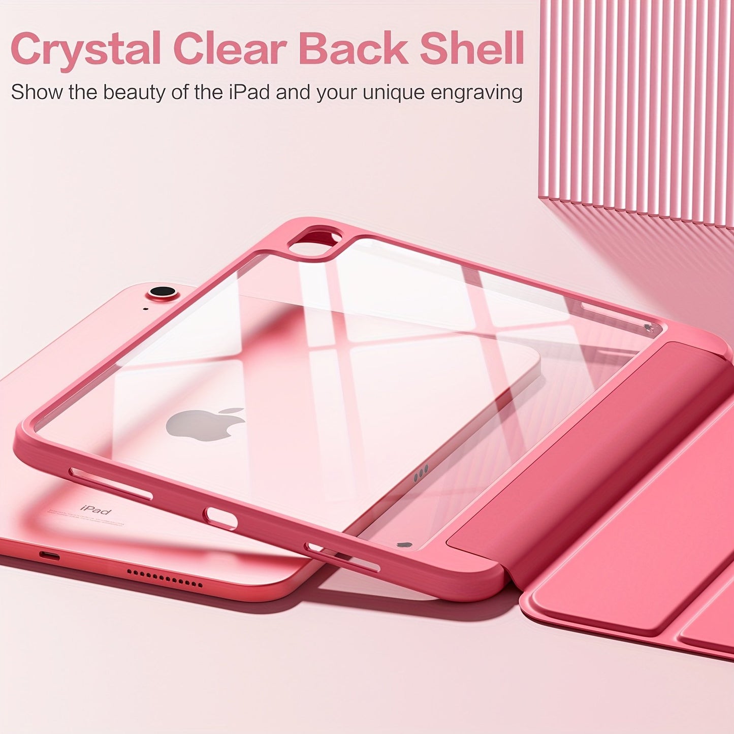 Crystal Clear Case for iPad 10th Gen 2022 - Auto Wake/Sleep & Pencil Holder!