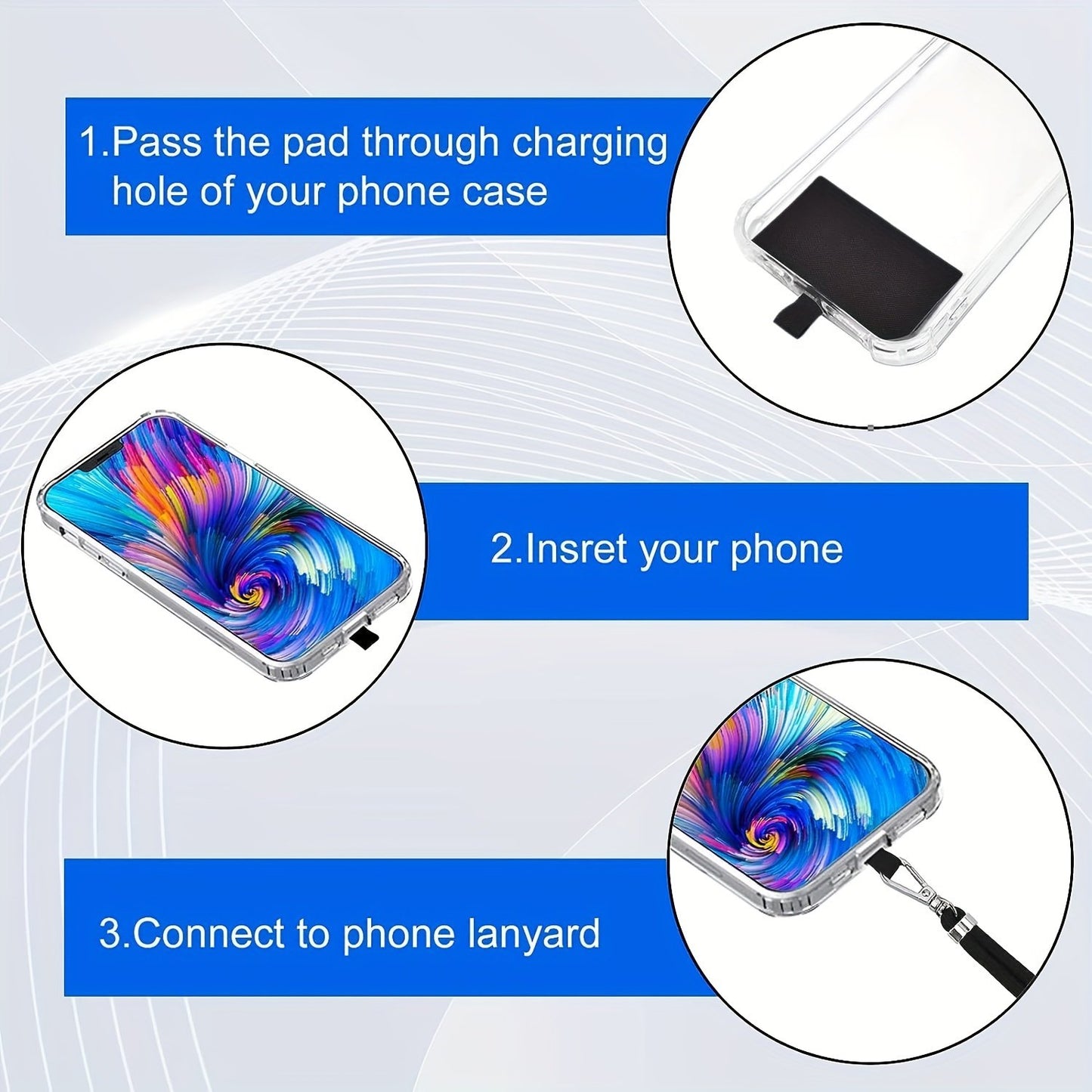 Universal Cell Phone Lanyard, Lanyard For Phone With Adjustable Nylon Neck Strap With Most Smartphones Phone Tether Can Be Combined With Any Phone Case