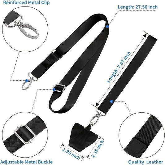 Mobile Phone Lanyard Adjustment Halter Neck Strap Soft Polyester Wrist Strap Crossbody Phone Rope