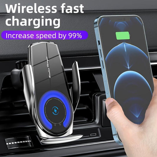 25w Car Holder Wireless Charging Mobile Phone Holder Fast Charging Support Navigation Air Outlet Automatic Induction (suitable For All Smartphones, Free Android/tyte-c/Apple Magnetic Receiving Port)