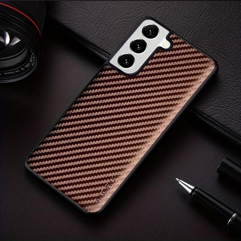Carbon Fibre Shockproof Slim Case For Samsung Galaxy S23 S22 S21 FE Plus Ultra Non-Slip Full Body Protective Phone Case