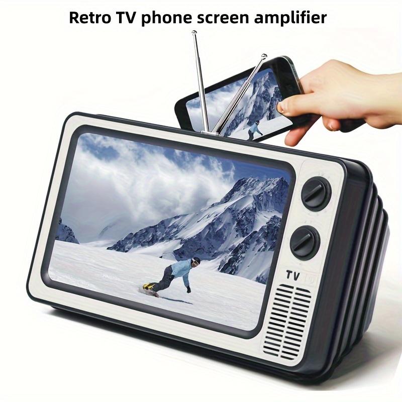 Retro TV Mobile Phone Screen Amplifier - Desktop Bracket for Students, Lazy Viewing, and Magnification