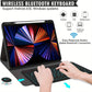 For IPad Pro 12.9 Inch Case With Keyboard Compatible For IPad 12.9-inch 2022/2021/2020 (6th/5th/4th Gen) With Pencil Holder, Smart Folio Tablet Cover With 7 Color Backlit Detachable Wireless Keyboard