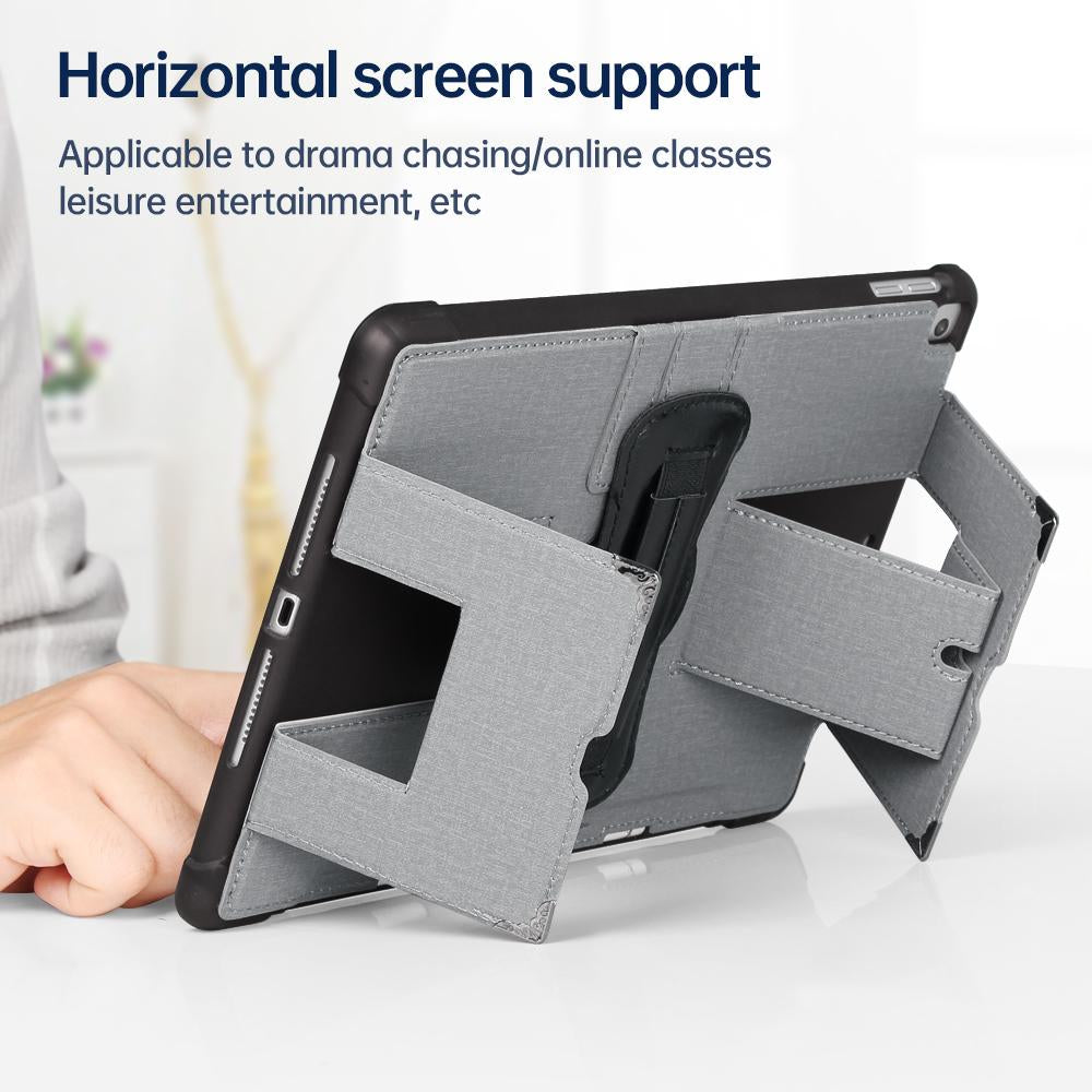 Hand Hold Rotation Waterproof Anti-fouling Fabric Texture Case Cover For iPad Pro Air 4 5 10.9 inch With Pencil Slot Logo Custom