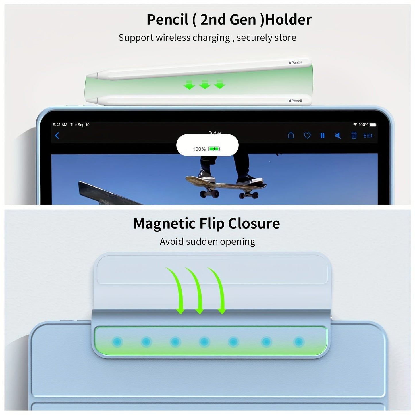For IPad Case Transparent Acrylic Material Bending Resistant Detachable 720° Rotation TPU Silicone Soft Edge Case For IPad 2022 M2 Pro 11 Ipad 10.2 Inch Ipad 7th 8th 9th Generation 2021 Case Can Be Adsorbed On The Refr