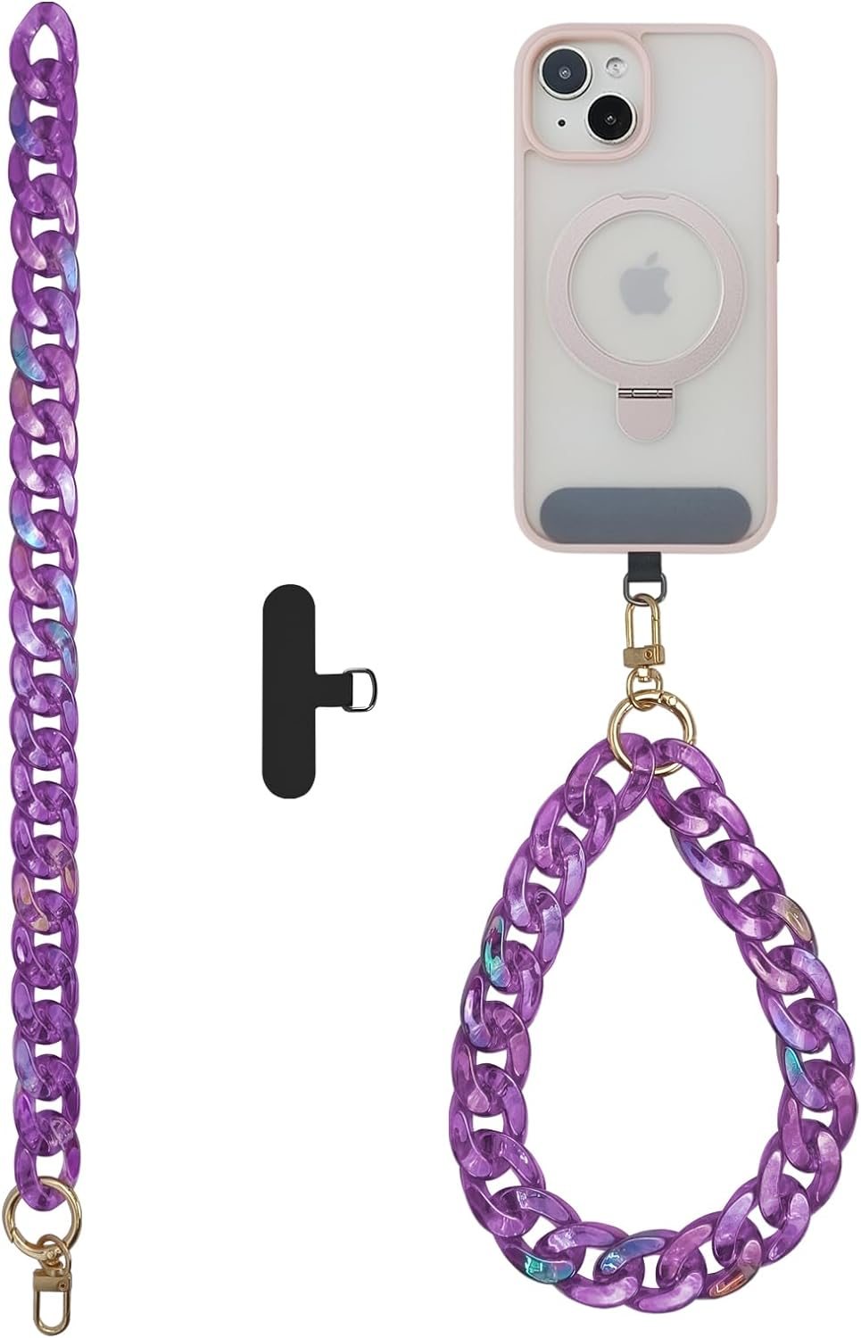 Diamond Wrist Strap Phone Lanyard Rhinestone Bling Glitter Lanyard With Phone Tether Tab Phone Wristlet Strap