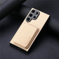2-in-1 Card Holder With Card Leather Pattern Phone Case For Samsung S22 S23 S24 S24Plus S24Ultra