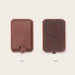 Custom Business Slim Desktop Magnet Leather Card Phone Stand Holders Wallet For Men