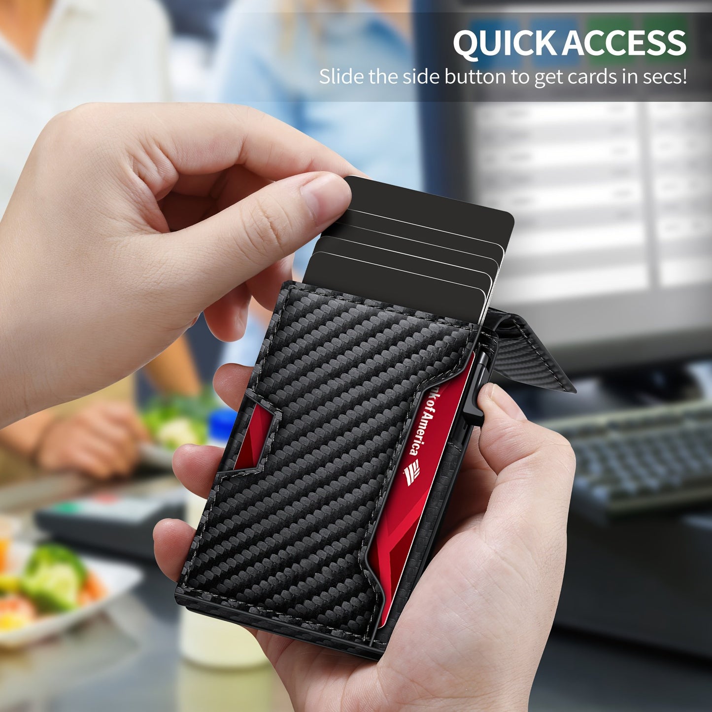 1pc RFID Blocking Pop Up Card Holder, Men's Simple Fashion Card Case