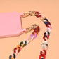 Stylish Red Oblique Chain Net Mobile Phone Case - Double-Use Anti-Lost & Anti-Fall Protection for Women