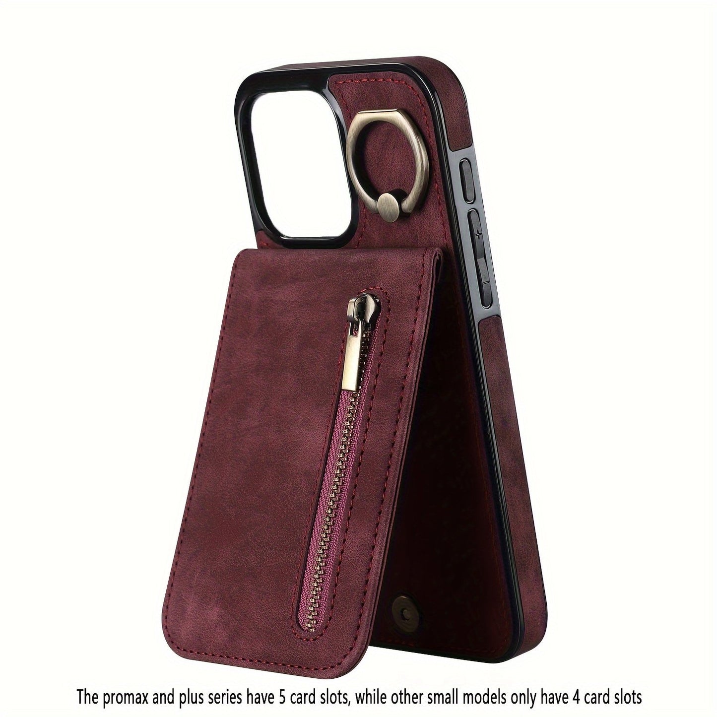 Luxusy Retro Faux Leather Phone Case For IPhone 15/14/13/12/11 Pro Max 13 Mini 12 Mini XS Max XR 7/8 Plus Fashion Upholstered Shockproof Cover With Ring Holder Protect Cover