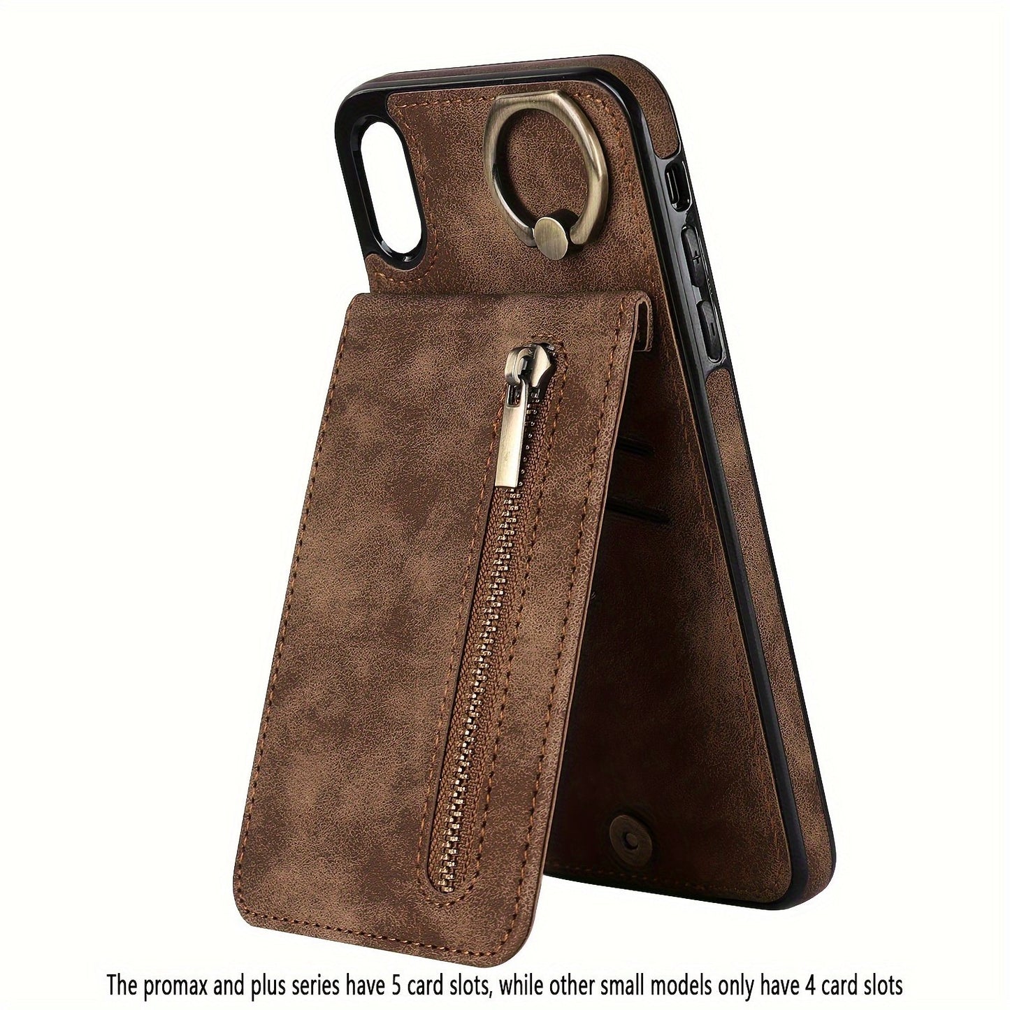 Luxusy Retro Faux Leather Phone Case For IPhone 15/14/13/12/11 Pro Max 13 Mini 12 Mini XS Max XR 7/8 Plus Fashion Upholstered Shockproof Cover With Ring Holder Protect Cover
