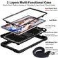 For Samsung Galaxy Tab A7 Lite A8 S6 Lite S7 FE S8 PLUS Case Military Grade Heavy Duty Shockproof Cover - Pencil Holder - Rotating Stand - Hand/Shoulder Strap - Black