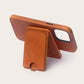 Custom Business Slim Desktop Magnet Leather Card Phone Stand Holders Wallet For Men