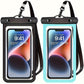 Lot de 2 pochettes universelles étanches pour téléphone – Étui étanche pour iPhone 14 13 12 11 Pro Max XS Plus Samsung Galaxy jusqu'à 7.0" – Sac étanche pour téléphone portable, idéal pour les vacances à la plage