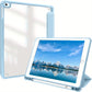 Premium Case For IPad Air 1/Air 2/Air 3/Air 4/Air 5, For IPad 5th/6th/7th/8th/9th/10th Generation, For IPad Pro 12.9 Inch 2020/2021/2022, For IPad Pro 11 Inch 2018/2020/2021/2022 With Pen Holder,  Shockproof Cover W/Clear Transparen