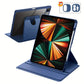 Rotating Case For iPad Pro 12.9-Inch (2022/2021/2020/2018) With Pencil Holder, 360 Degree Rotation Protective Stand Cover Clear Back, Auto Wake/Sleep