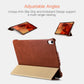 Handmade Shockproof Vintage Genuine Leather Folio Case for iPad Pro 11 inch