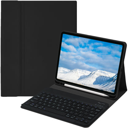 Keyboard Case for iPad Air 1/Air 2/Air 3/Air 4/Air 5, iPad 5th/6th/7th/8th/9th/10th Generation, iPad Pro 12.9 Inch 2020/2021/2022, iPad Pro 11 Inch 2018/2020/2021/2022 with Pen Holder - Soft TPU Back Cover with Magnetically Detachable Wireless BT Keyboard