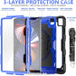 iPad Pro 12.9 inch Case 6th 2022 2021 5th Generation iPad Pro 12.9 Inch 2020 4th Gen with Screen Protector Pencil Holder Kids Shockproof Rugged Silicone Cover 360 Stand Hand Strap Black
