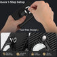 1pc Men's Carbon Fiber Magnetic Card Holder, With Airtag Holder, Leather RFID Three-fold Automatic Card Holder With Zipper Coin Purse