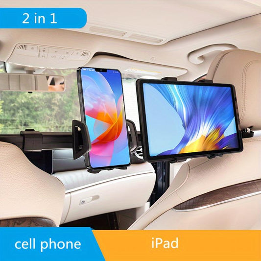 1pc Kids Back Seat Tablet Holder for Car - Road Trip Essential, Easy Installation, Adjustable Headrest Mount