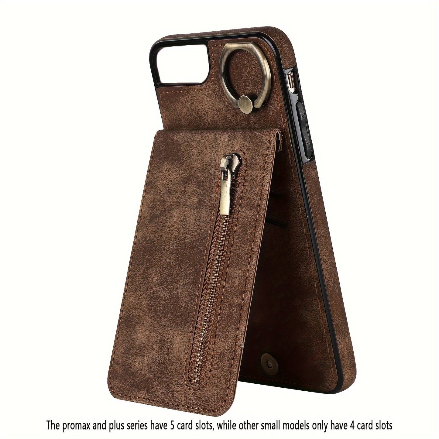 Luxusy Retro Faux Leather Phone Case For IPhone 15/14/13/12/11 Pro Max 13 Mini 12 Mini XS Max XR 7/8 Plus Fashion Upholstered Shockproof Cover With Ring Holder Protect Cover