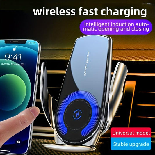 25w Car Holder Wireless Charging Mobile Phone Holder Fast Charging Support Navigation Air Outlet Automatic Induction (suitable For All Smartphones, Free Android/tyte-c/Apple Magnetic Receiving Port)