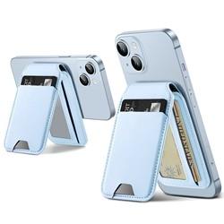 New Product Promotion Magnetic Card Holder Leather Wallet For Back Of Phone leather magnetic card holder