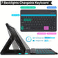 For IPad Case Keyboard, For IPad 9th/8th/7th Gen 10.2 In, IPad Pro, Air 3rd Gen 10.5 In, Detachable Backlit Wireless Keyboard With Magnetic Protective Cover And Built-in Pencil Holder (Black)