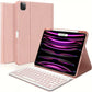 For IPad Pro 12.9 Inch Case With Keyboard Compatible For IPad 12.9-inch 2022/2021/2020 (6th/5th/4th Gen) With Pencil Holder, Smart Folio Tablet Cover With 7 Color Backlit Detachable Wireless Keyboard