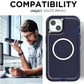 Case For IPhone 14 Plus Case (6.7") With Glass Screen Protector + With Magnetic Conversion Kit, Heavy Duty Drop Protection Full Body Rugged Shockproof Military Protective Tough Durable Cover