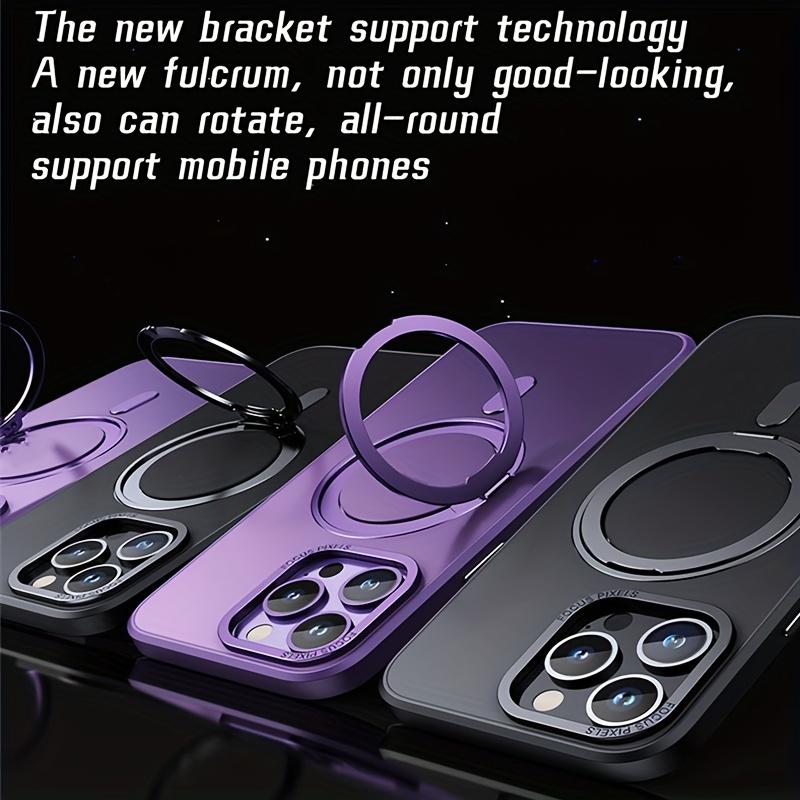 For IPhone15 Mobile Phone Case 360 Rotating Fulcrum Five Metal Stand For 14 Promax Protective Case
