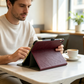 Universal Wine Red Adjustable Tablet Case | Multi-Angle Foldable Stand Protective Cover for All iPad Models