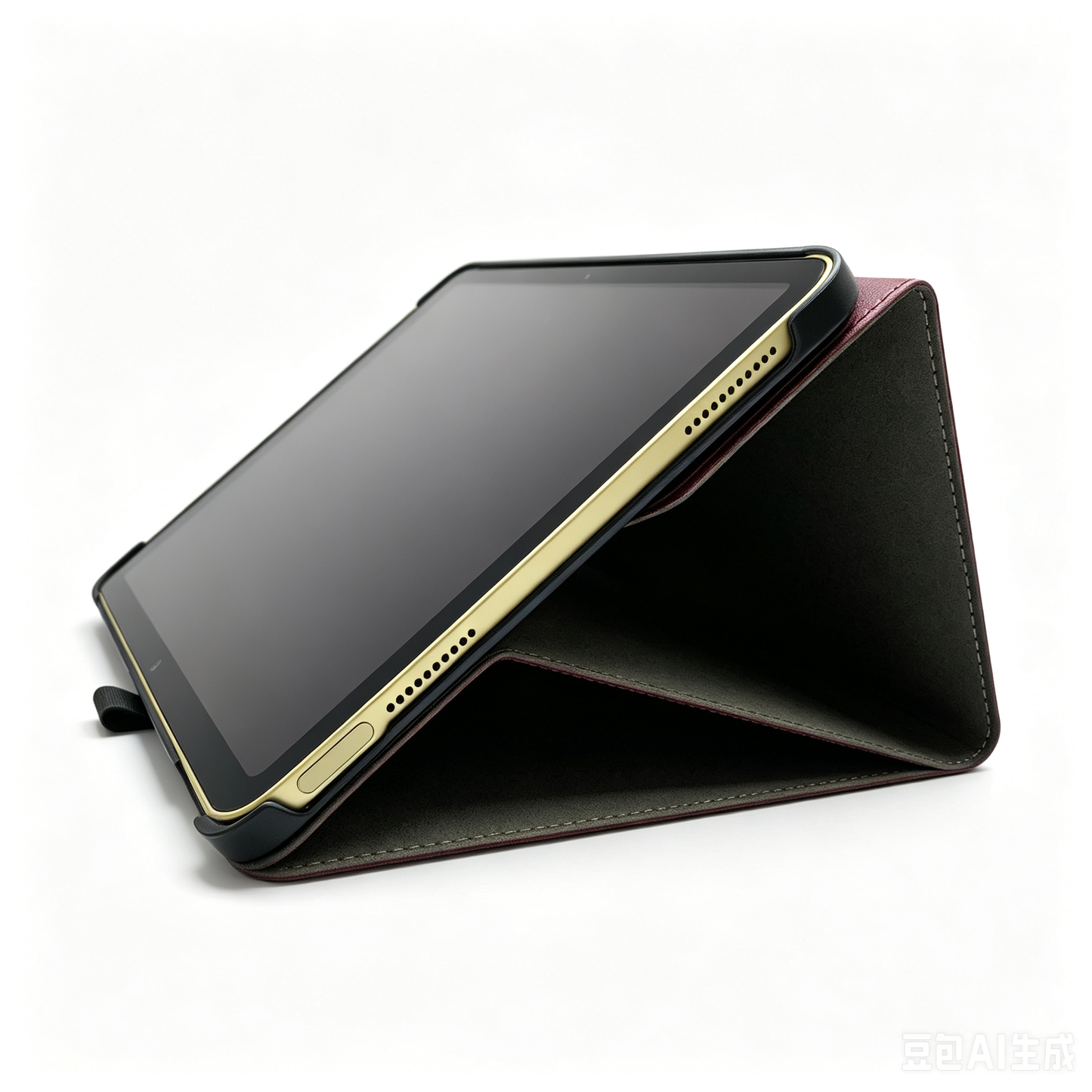 Universal Wine Red Adjustable Tablet Case | Multi-Angle Foldable Stand Protective Cover for All iPad Models