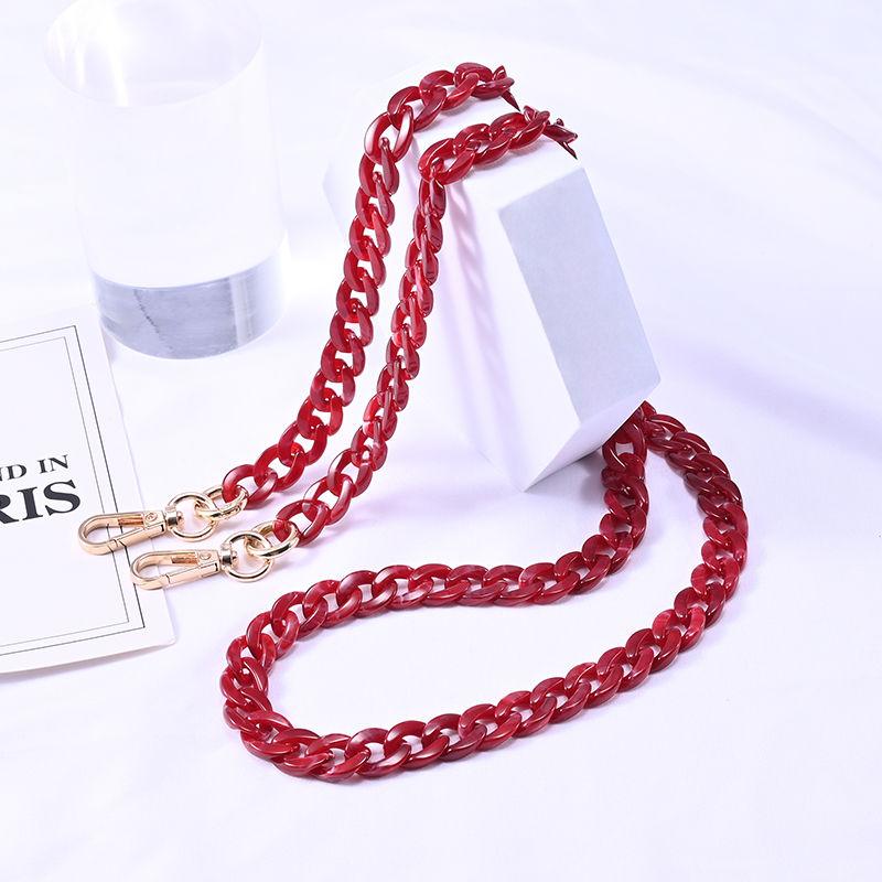 Stylish Red Oblique Chain Net Mobile Phone Case - Double-Use Anti-Lost & Anti-Fall Protection for Women