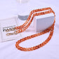 Stylish Red Oblique Chain Net Mobile Phone Case - Double-Use Anti-Lost & Anti-Fall Protection for Women