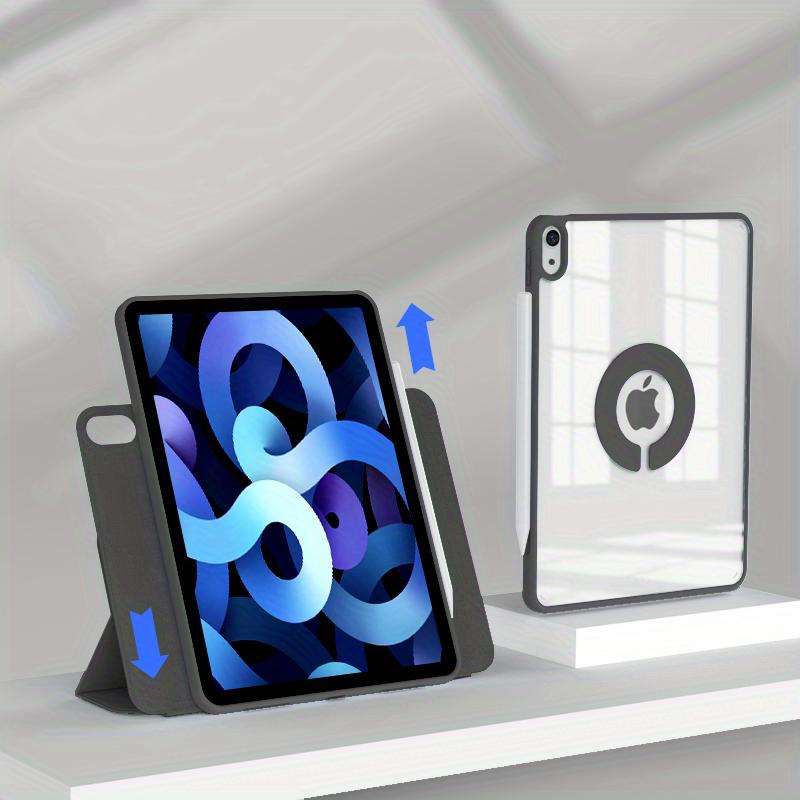 For IPad Case Transparent Acrylic Material Bending Resistant Detachable 720° Rotation TPU Silicone Soft Edge Case For IPad 2022 M2 Pro 11 Ipad 10.2 Inch Ipad 7th 8th 9th Generation 2021 Case Can Be Adsorbed On The Refr