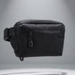 Bolso bandolera de pecho minimalista | Riñonera ligera de nailon negro | Cartera para teléfono
