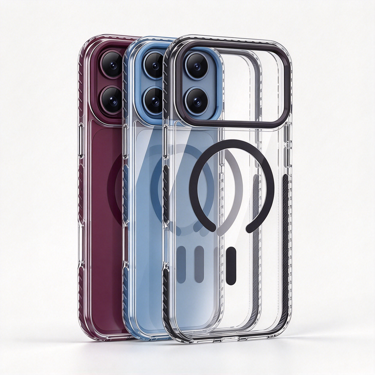 FANSONG Magnetic Clear Phone Case for iPhone 18Pro/18ProMax, Shockproof Protective Cover