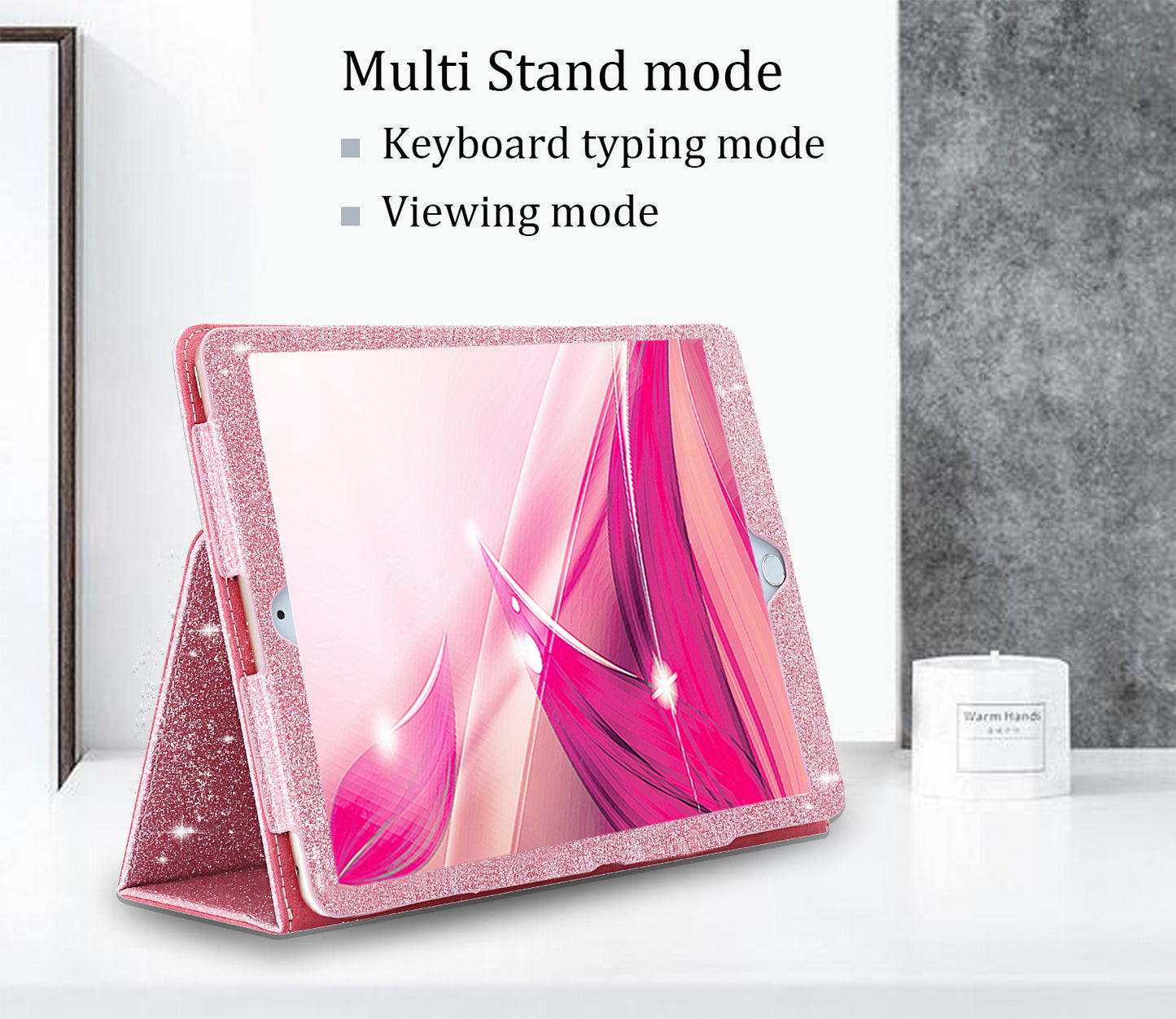 Glitter Smart Cover，iPad Case 9.7 inch  for iPad 2/3/4 generation