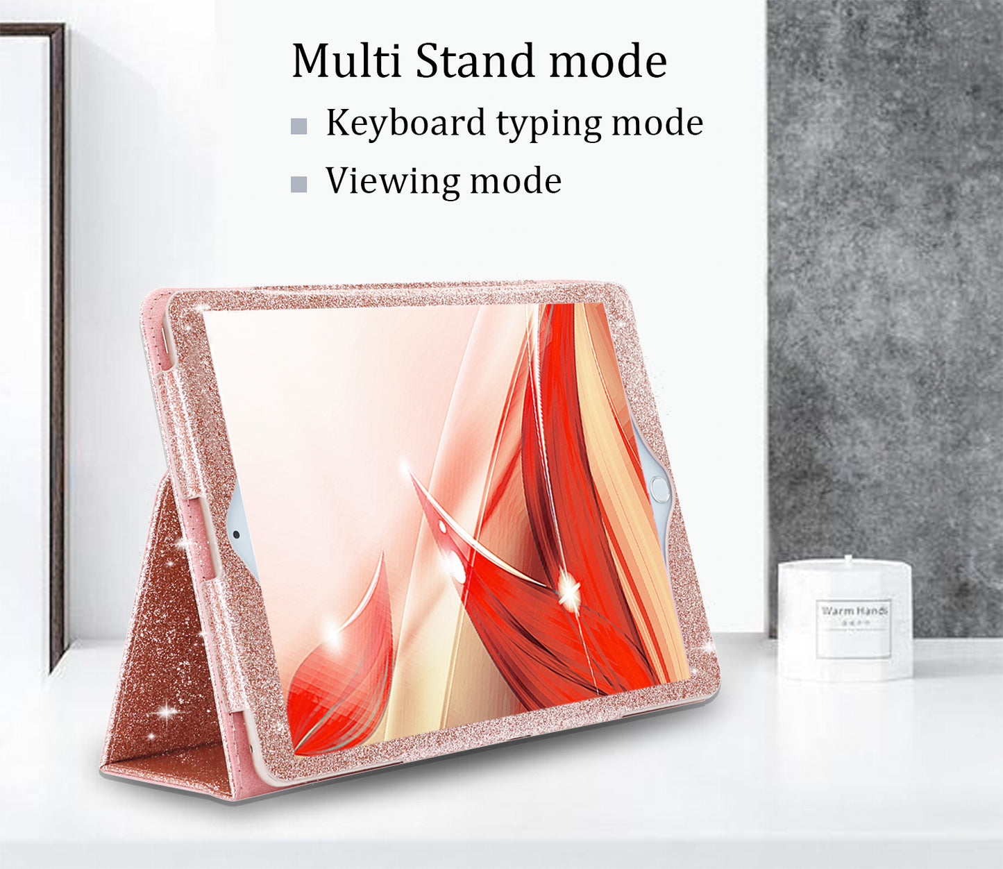 Glitter Smart Cover，iPad Case 9.7 inch  for iPad 2/3/4 generation