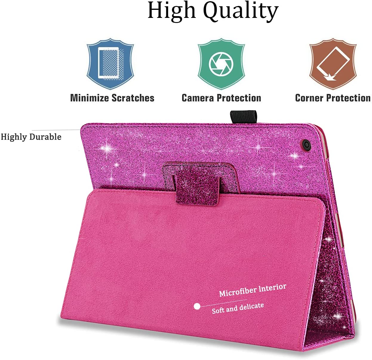 iPad 7.9 inch, Glitter with Magnetic Closure Cover for iPad Mini 4/5