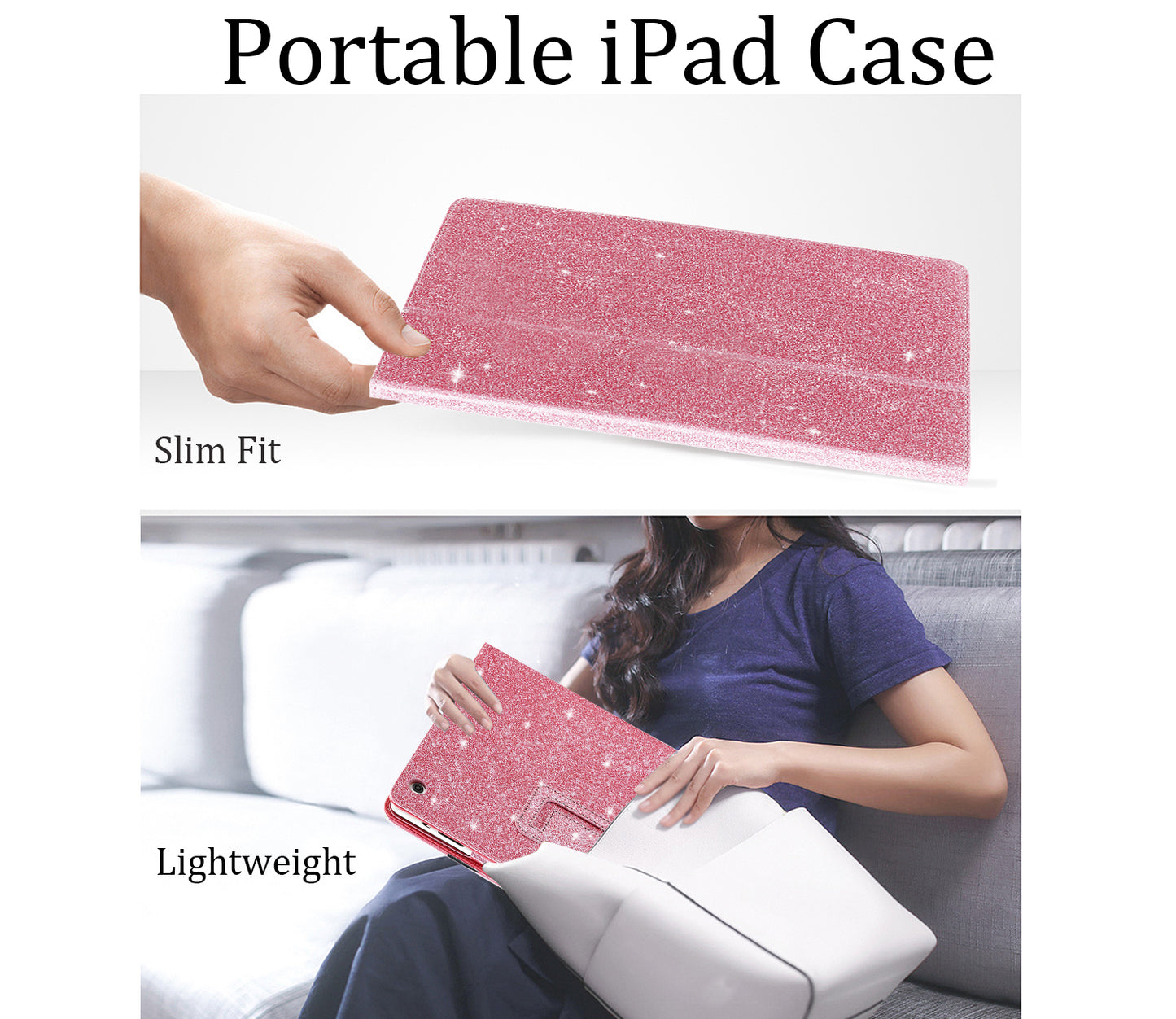 Glitter Smart Cover，iPad Case 9.7 inch  for iPad 2/3/4 generation