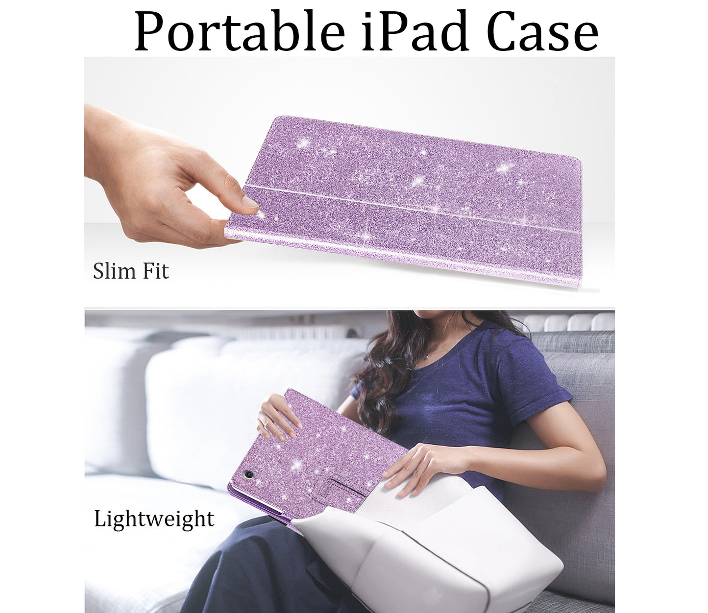 Glitter Smart Cover，iPad Case 9.7 inch  for iPad 2/3/4 generation