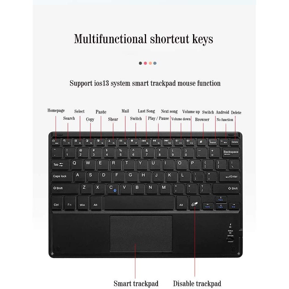 iPad 10.2/10.5 BlueTooth Keyboard Case Cover