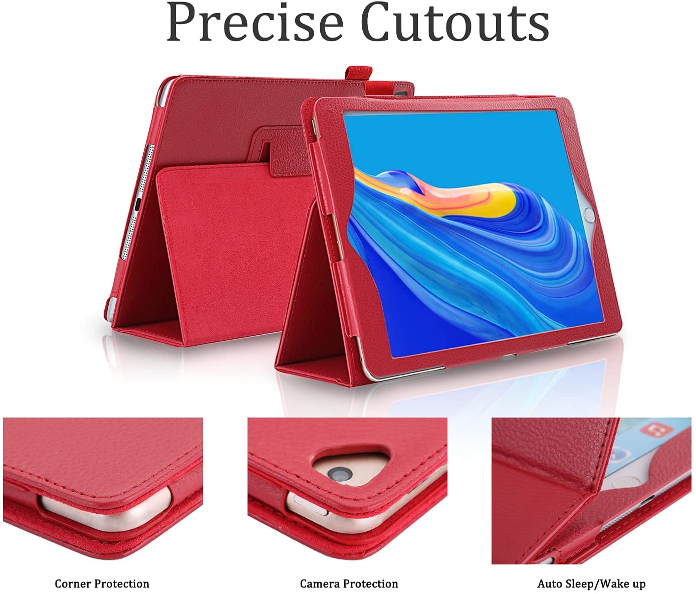 iPad Case 9.7 inch, Magnetic Closure PU Leather Smart Cover