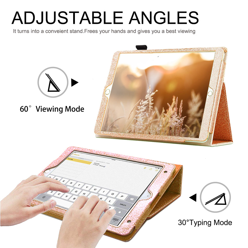 iPad 10.2 inch Case, Glitter Magnetic Closure PU Leather Cover