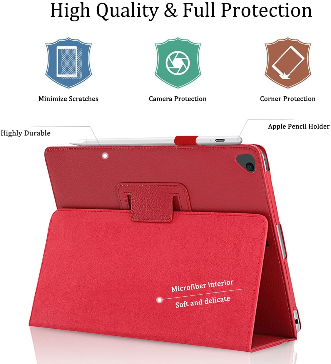 iPad Case 9.7 inch, Magnetic Closure PU Leather Smart Cover